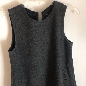 Theory, size 4. Charcoal gray Wool dress
